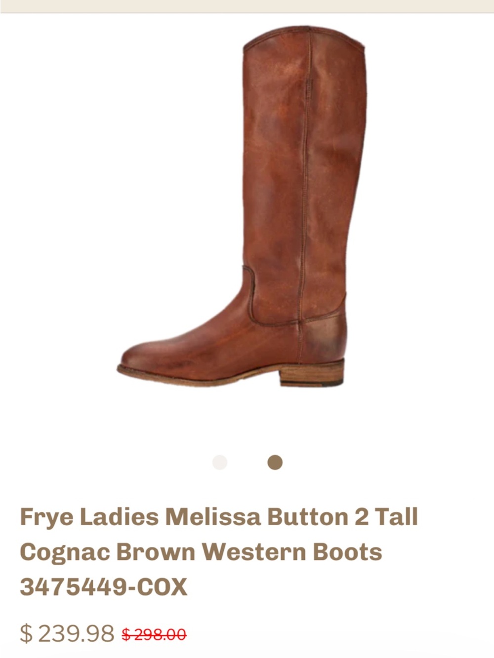Frye Tall Melissa Button 2 Over-the-Knee Boots in Cognac